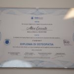 Diploma di Osteopatia - Osteopata Milano Mecenate Alice Ceccato
